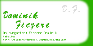 dominik ficzere business card